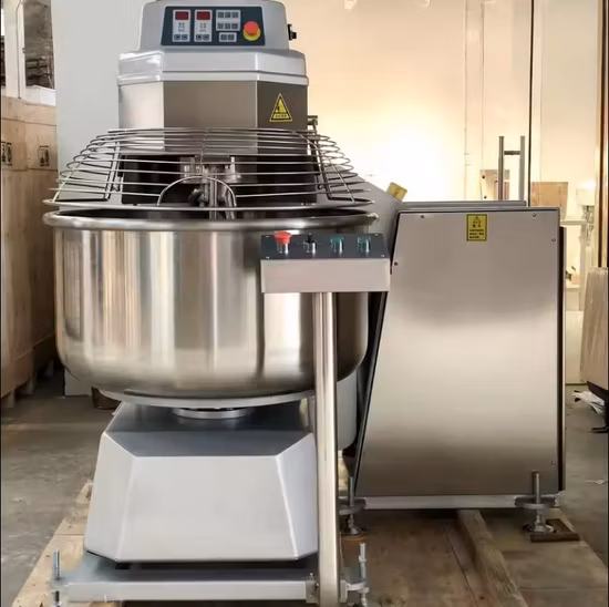 Comercial Industrial Elétrico 8 100kg 20L 260L Alimentos Pão Cozimento Equipamento de Padaria Suporte de Movimento Duplo Máquina Espiral de Massa Espiral Misturador de Massa de Farinha